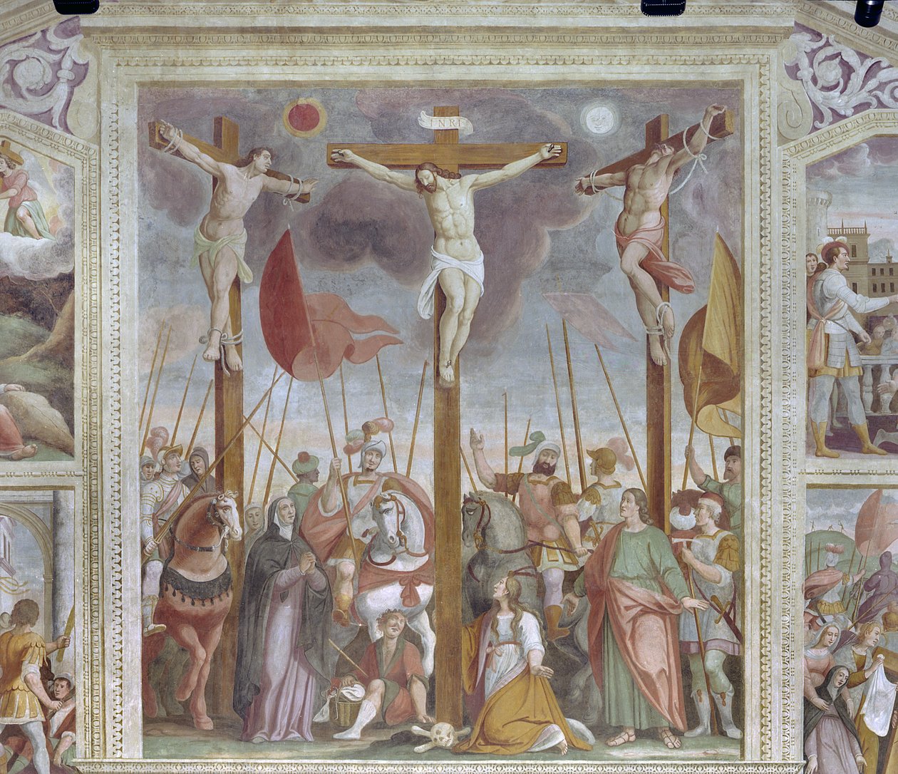 Ukřižování (freska) od Pietro Baschenis