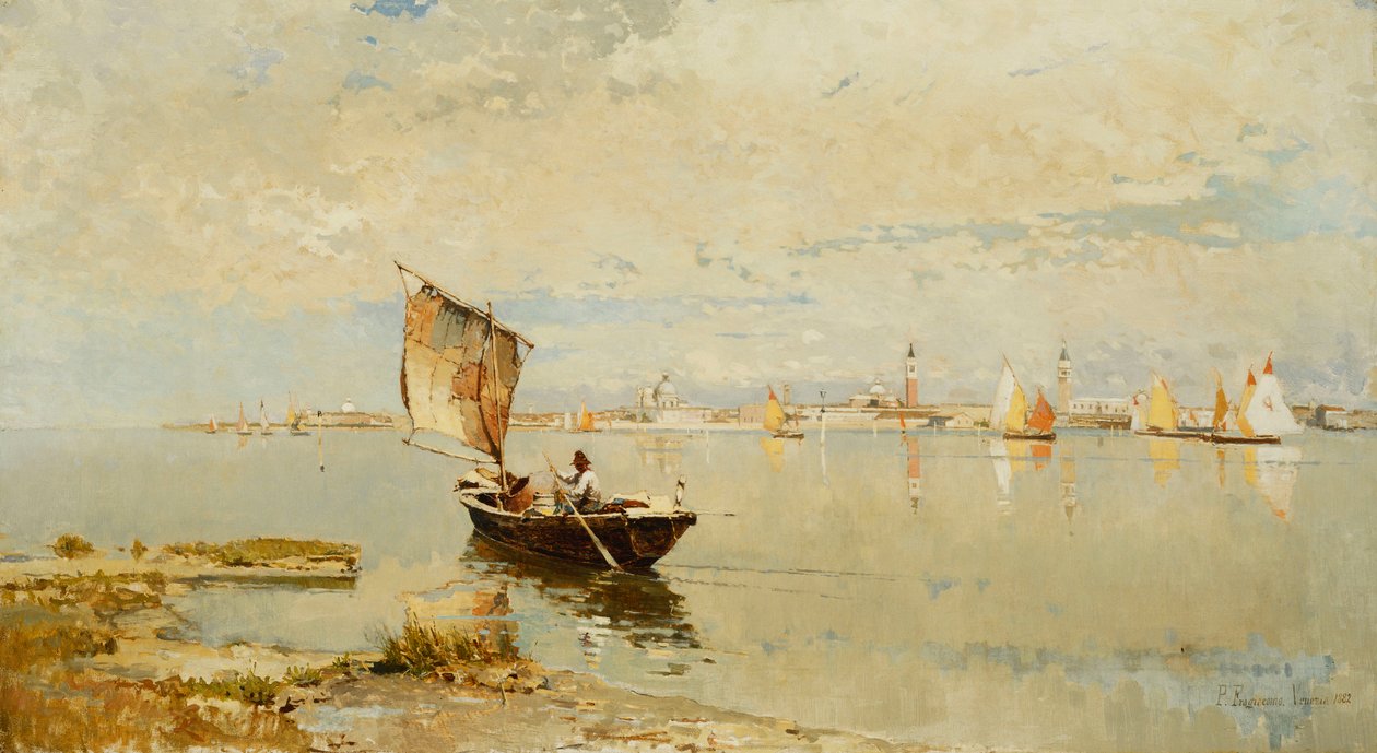 Na laguně, 1882 od Pietro Fragiacomo