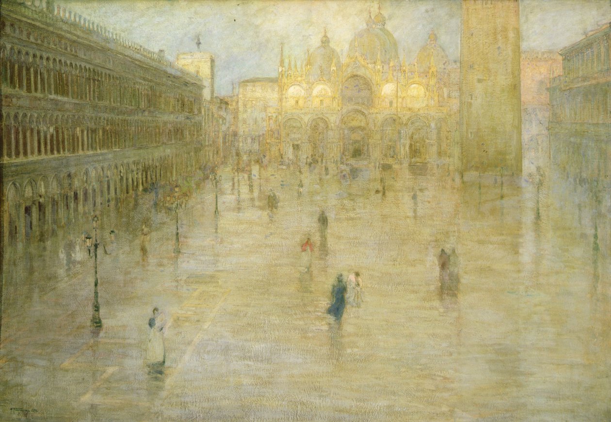 Piazza San Marco Benátky od Pietro Fragiacomo
