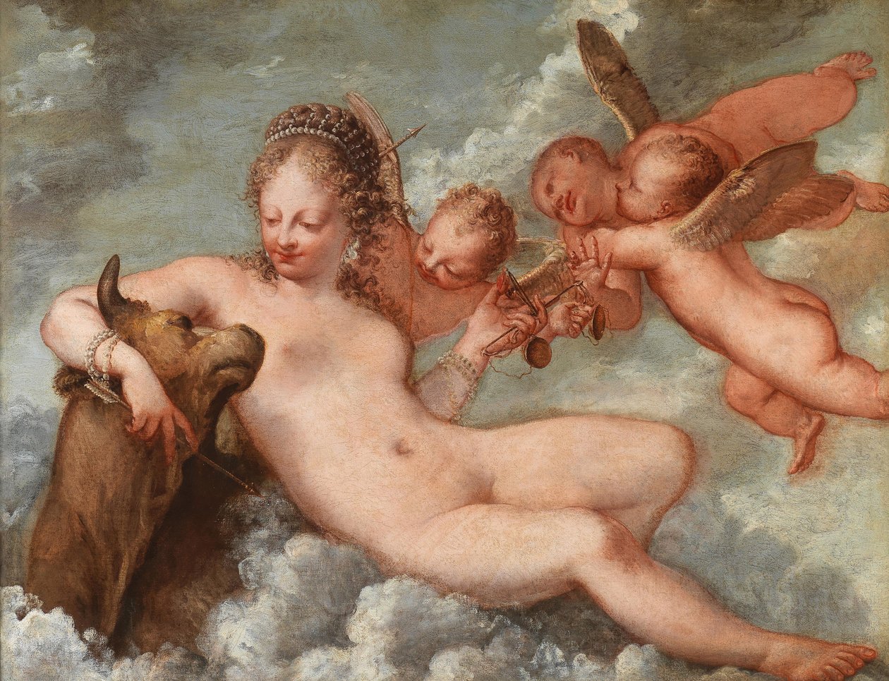 Venuše doprovázená Váhami a Býkem, 60. léta 17. století. od Pietro Liberi