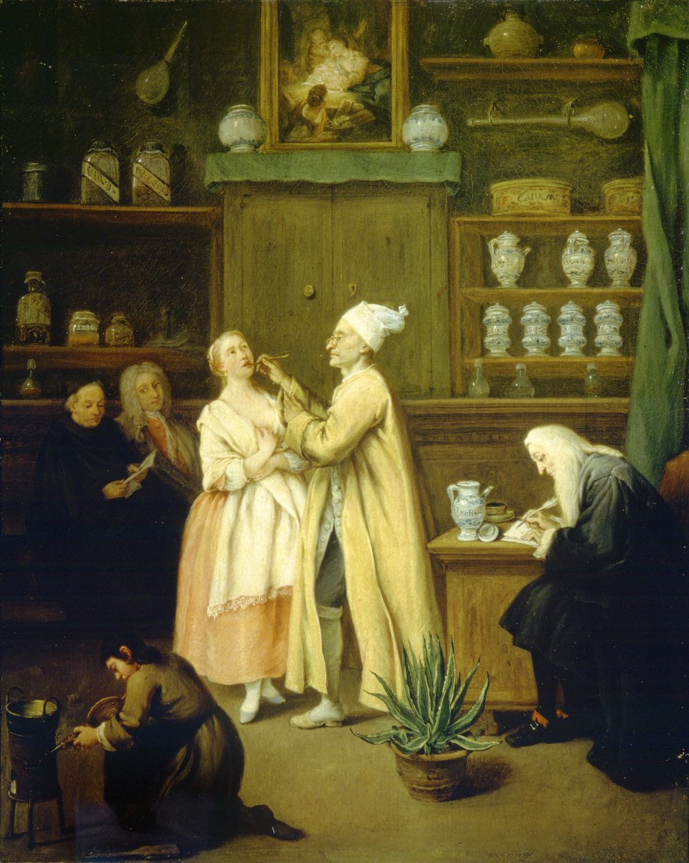 The Apothecary, n. 1752 (öljy kankaalle) od Pietro Longhi