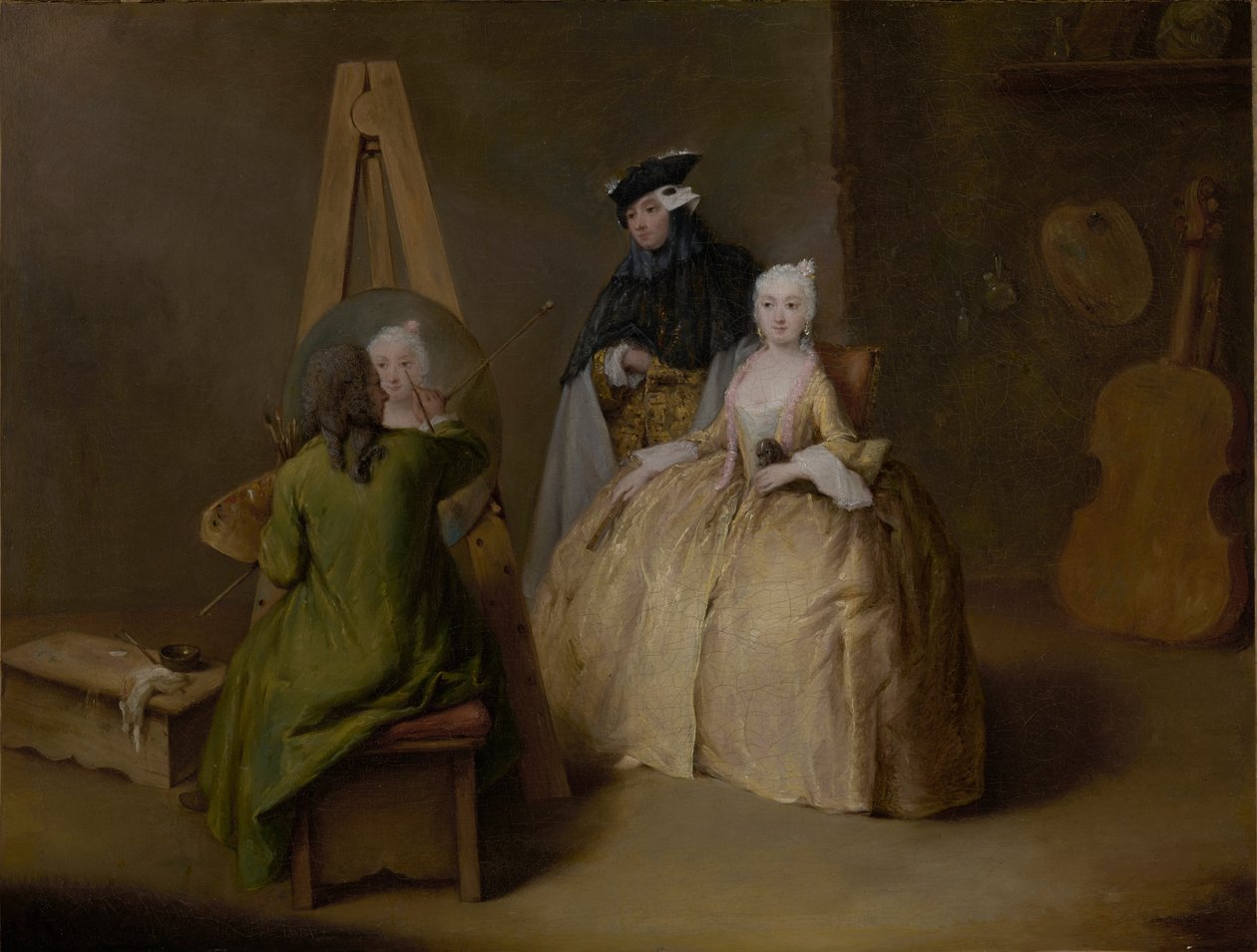 Malíř ve svém ateliéru, c.1741-4 od Pietro Longhi