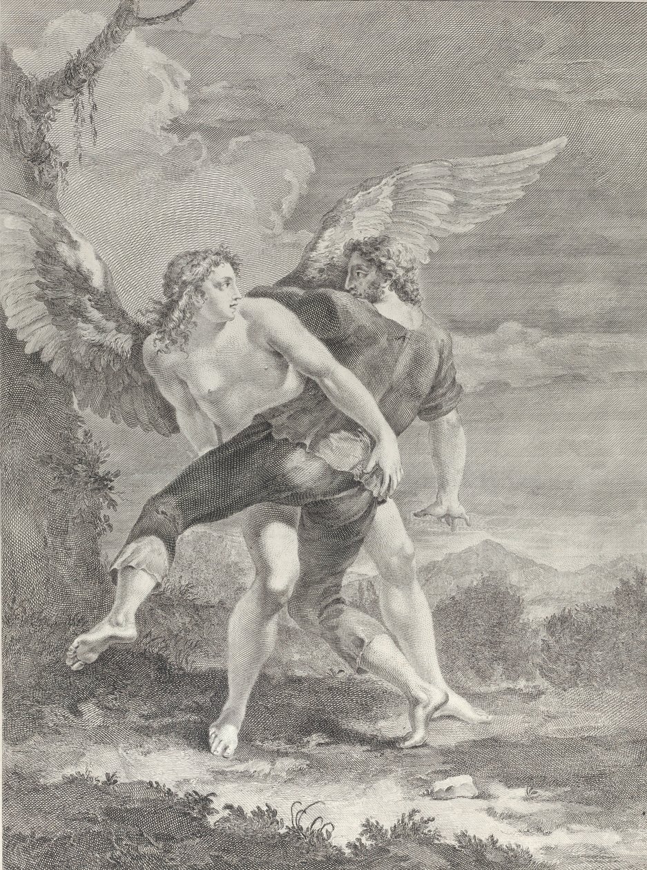 Jakub zápasící s andělem, 1730-39. od Pietro Monaco
