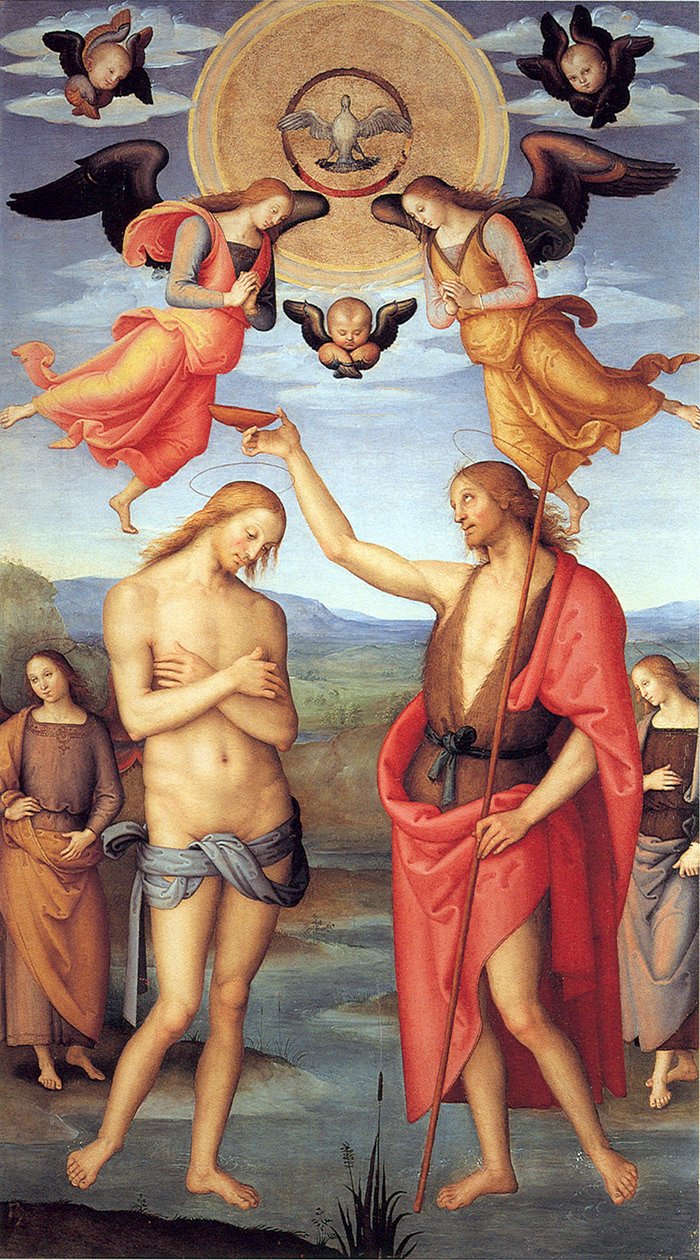 Křest Kristův, c. 1512 od Pietro Perugino