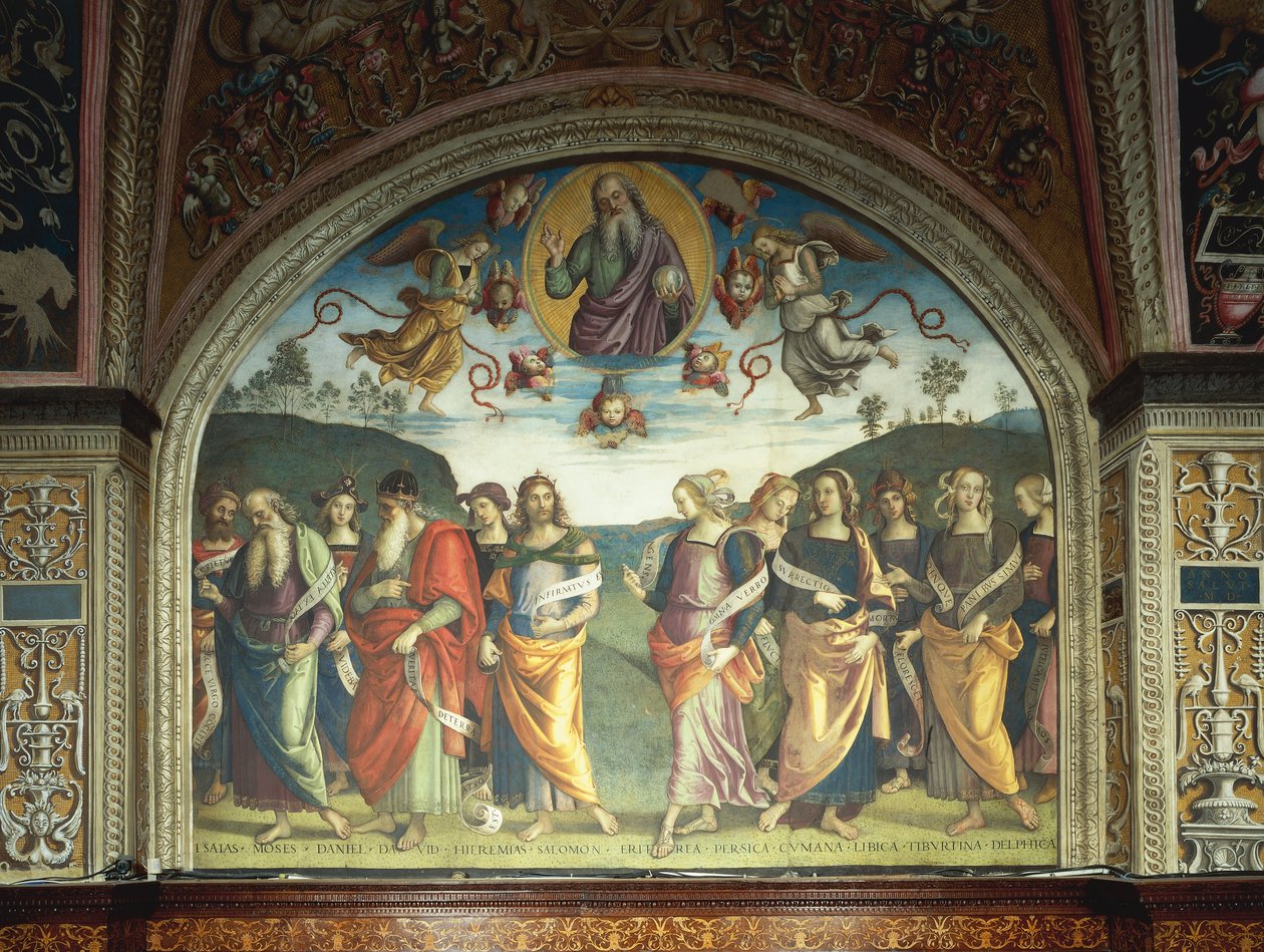 Svatý otec s proroky a sibylami od Pietro Perugino