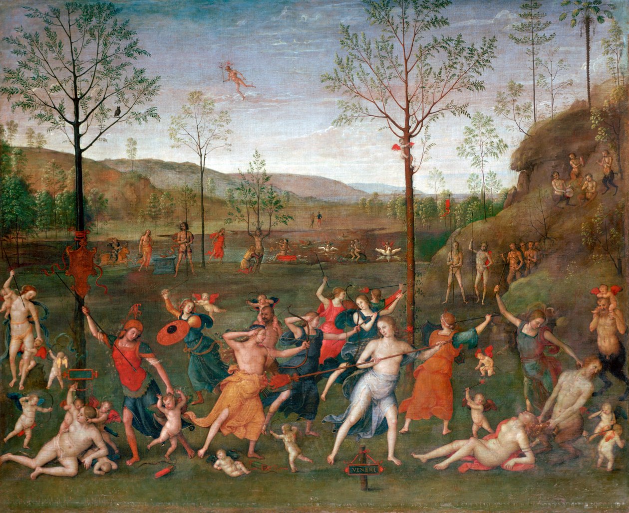 Bitva lásky a cudnosti, c1503-1523 od Pietro Perugino