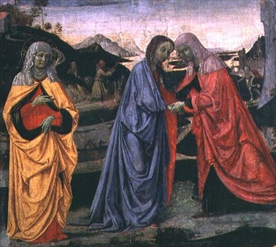 The Visitation (tempera na panelu) od Pietro Perugino