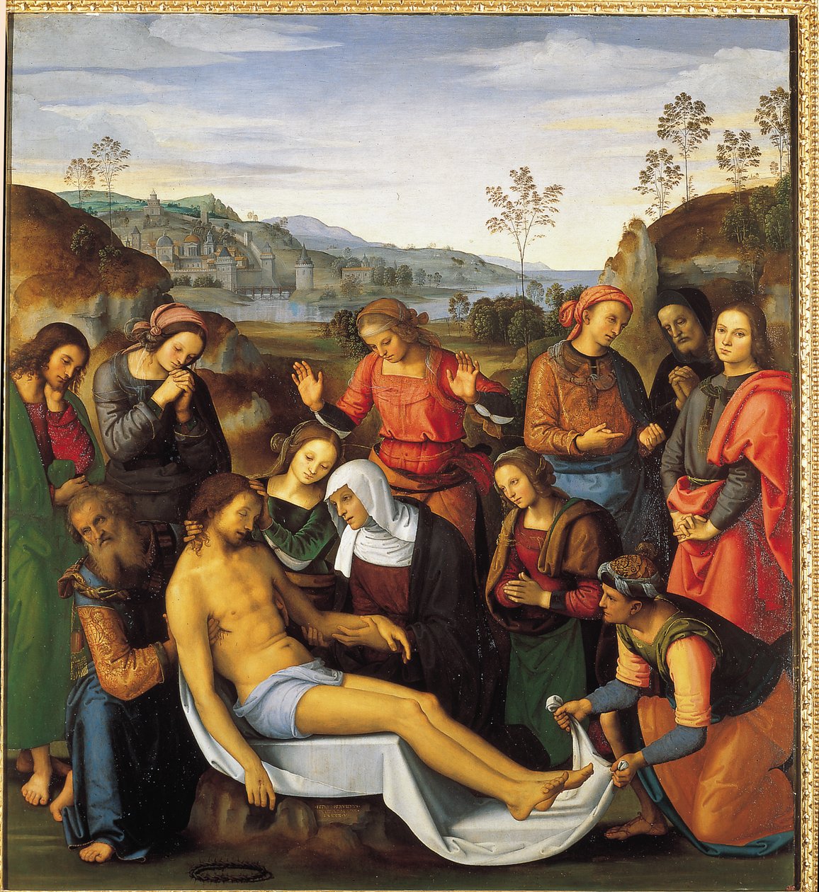 Hrobka neboli "vykopání Krista" od Pietro Perugino