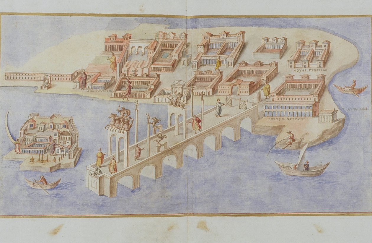 MS Gen 1496 Harbour Scene, 1674 od Pietro Santi Bartoli