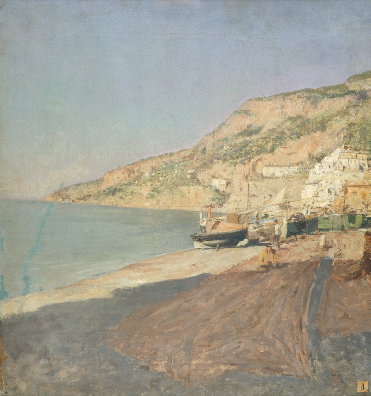 Pláž Amalfi (olej na plátně) od Pietro Scoppetta