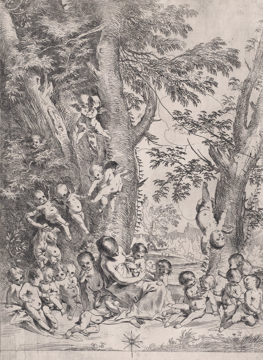 Zahrada lásky, cca 1631-37. od Pietro Testa