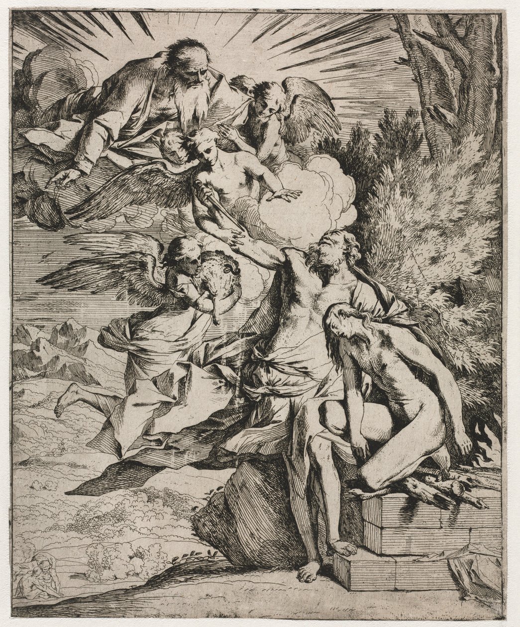 The Sacrifice of Abraham, ca. 1645-50. od Pietro Testa