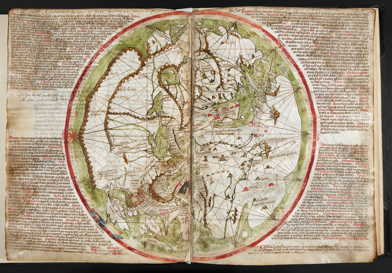 Mapa světa, cca 1320-25 (vellum) od Pietro Vesconte