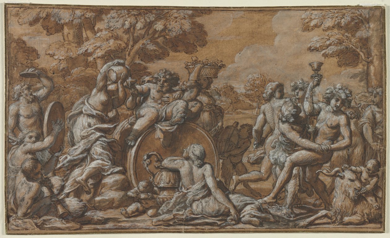 Bacchanal, 1600s. od Pietro da Cortona