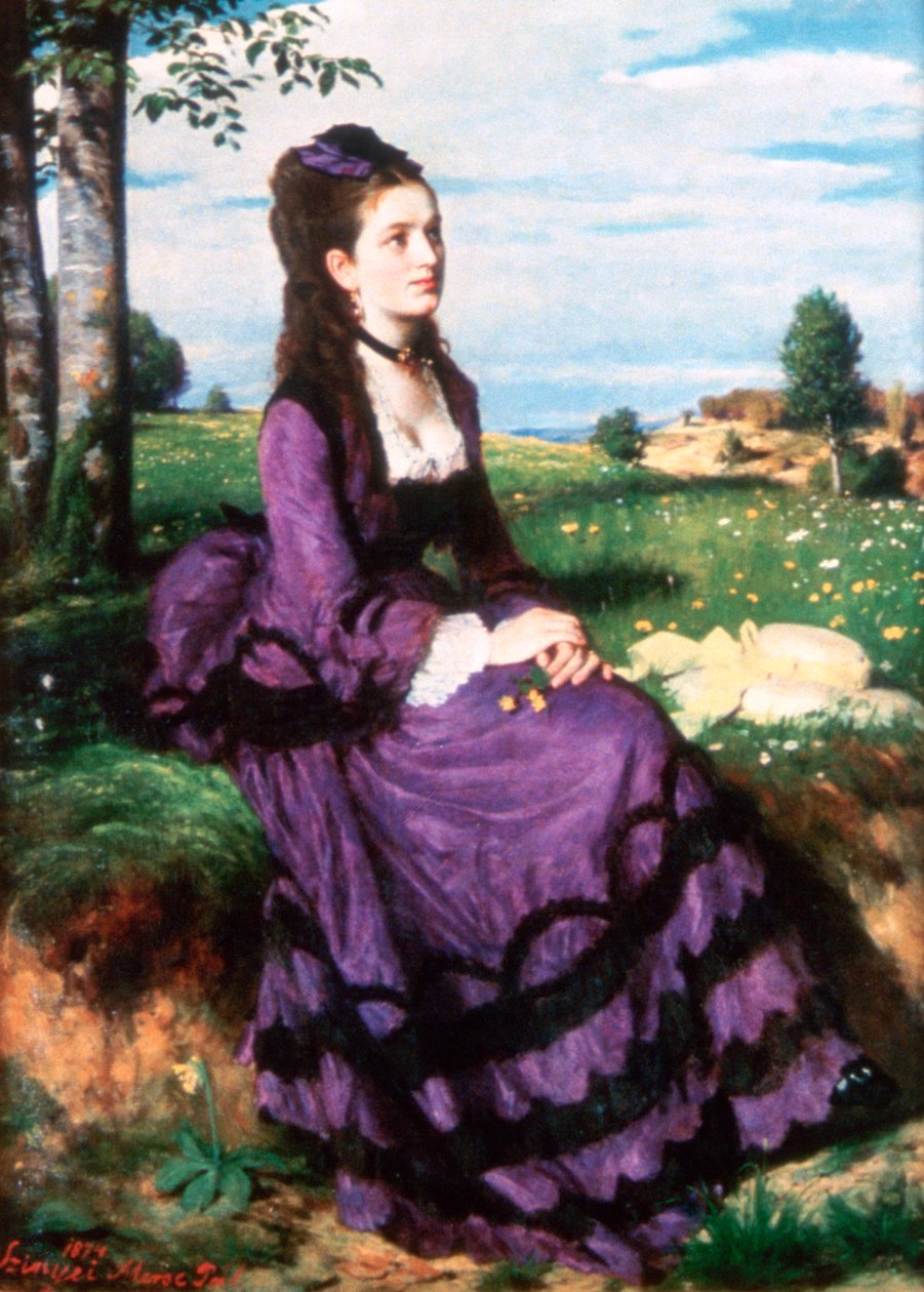 Dáma ve fialové, 1874 od Pál Szinyei Merse