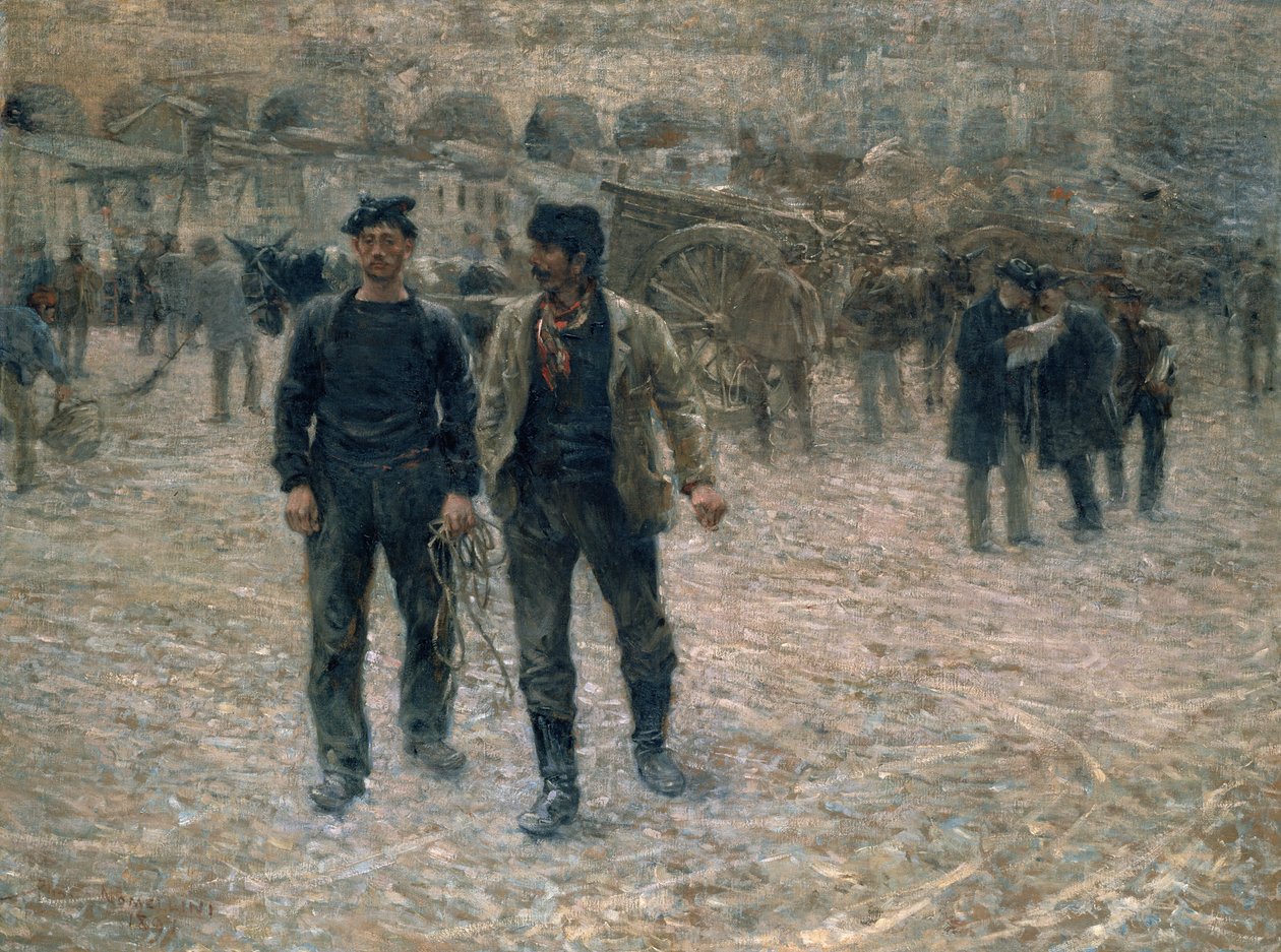 Loading Square, Janov, 1891 od Plinio Nomellini