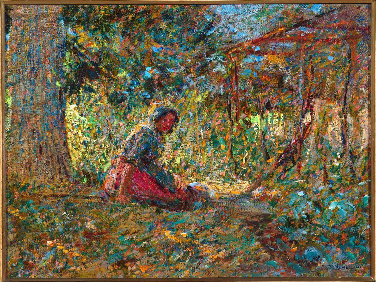 V zahradě, kolem roku 1891 od Plinio Nomellini