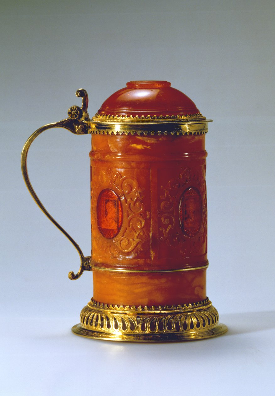 Tankard, dílna George Schreibera a Andrewa Mayera, Krolewiec, kolem 1610 (jantar) od Polish School