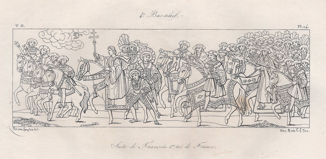 4. basreliéf - suita Františka I. Francie od Polyclès Langlois et Espérance Langlois