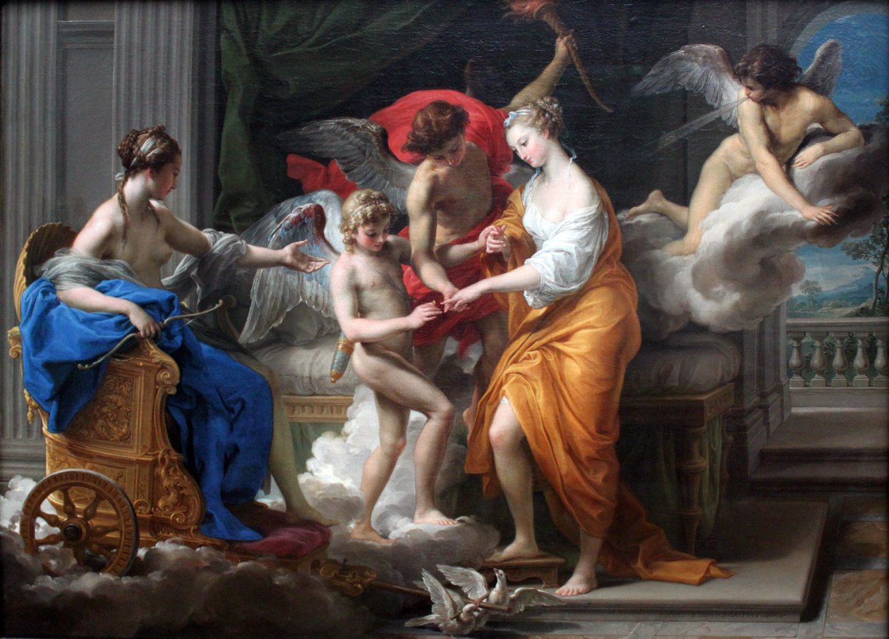 Manželství Amor a Psyche od Pompeo Batoni