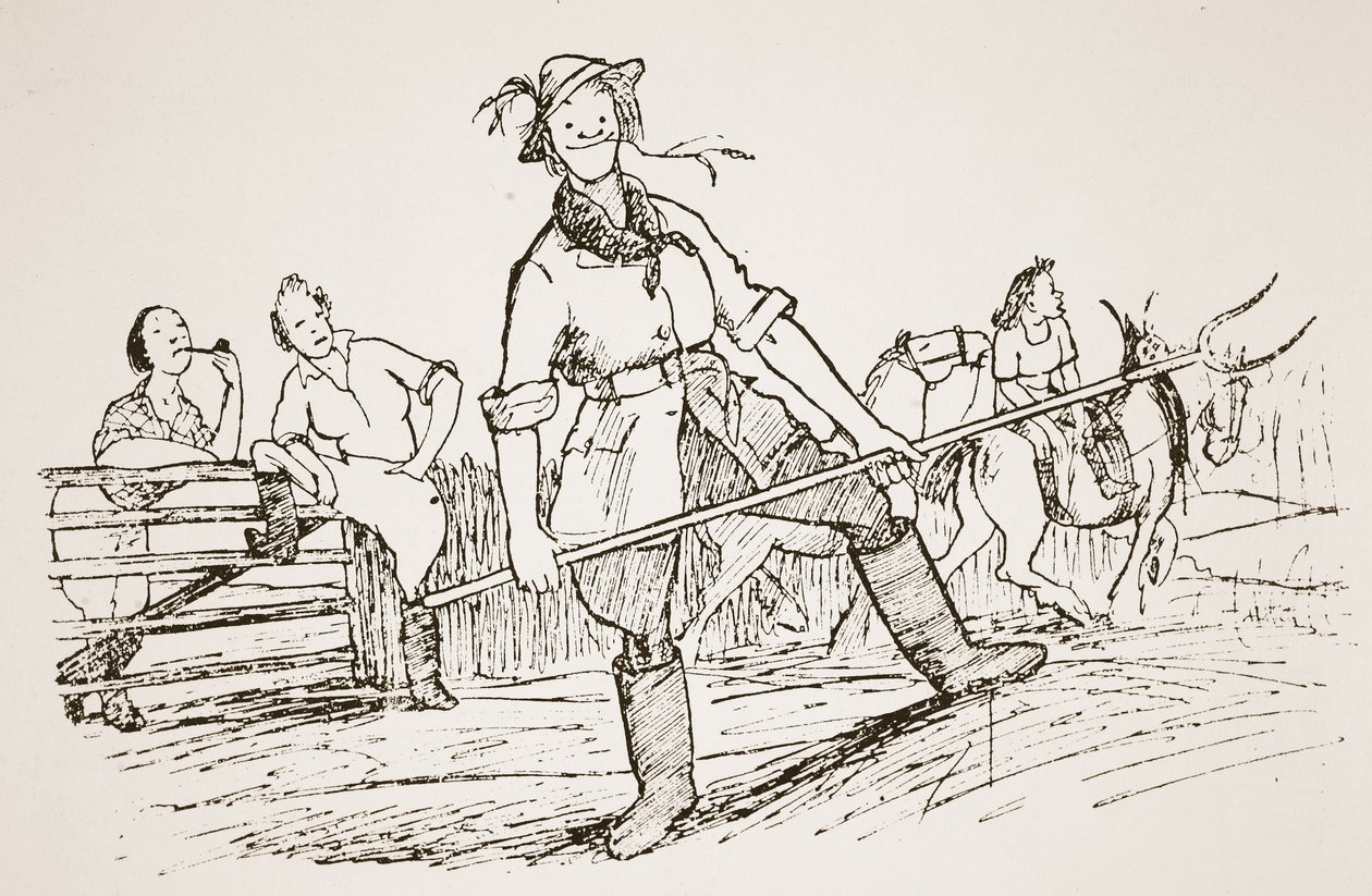 Zpět k zemi, ilustrace z "Pont: Z ilustrace "An Account of the Life and Work of the great Punch artist" (Zpráva o životě a díle velkého punchového umělce) od Pont