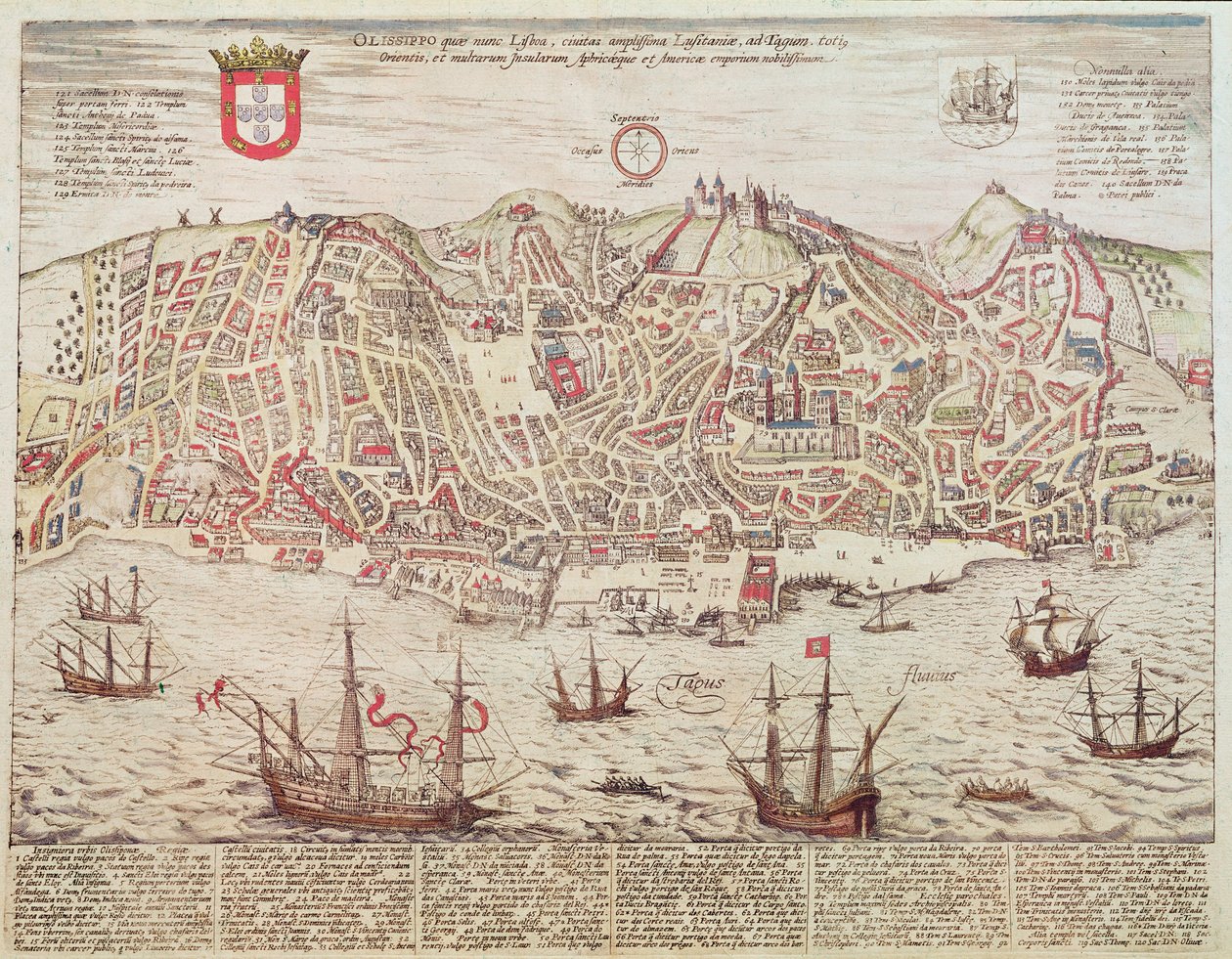 Panorama Lisabonu, 1572 od Portuguese School