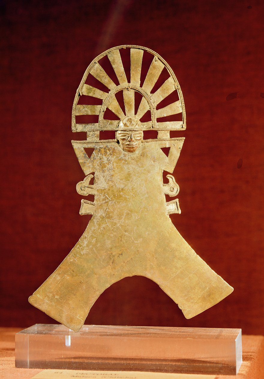 Pectoral, Muisca Culture, 1100-1500 (zlato) od Pre Columbian