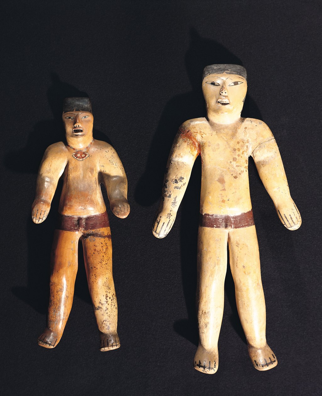 Dvě mužské sošky, Recuay Culture (keramika) od Pre Columbian