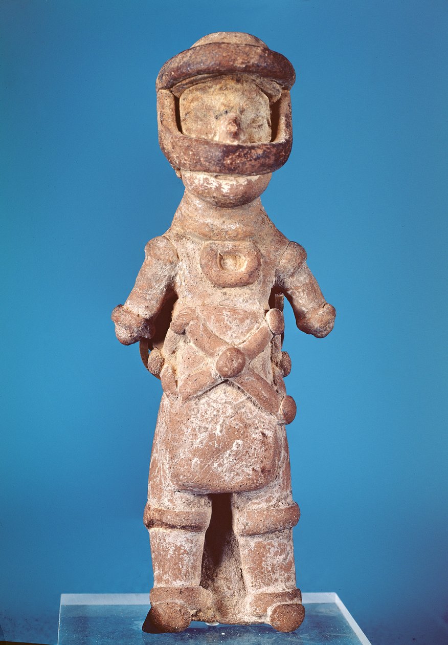 Figurka hráče na tlachtli z Tlatilca, předklasické období (terakota) od Pre Columbian