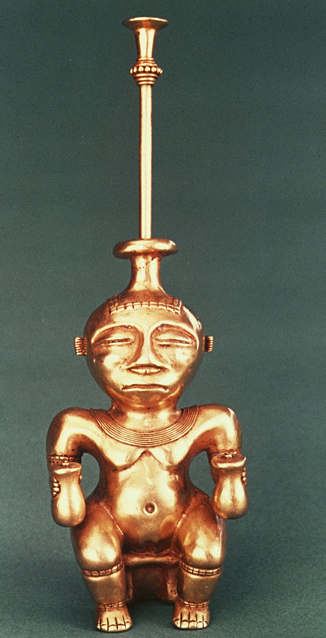 Limetkový kontejner litého zlata, Quimbaya od Pre Columbian