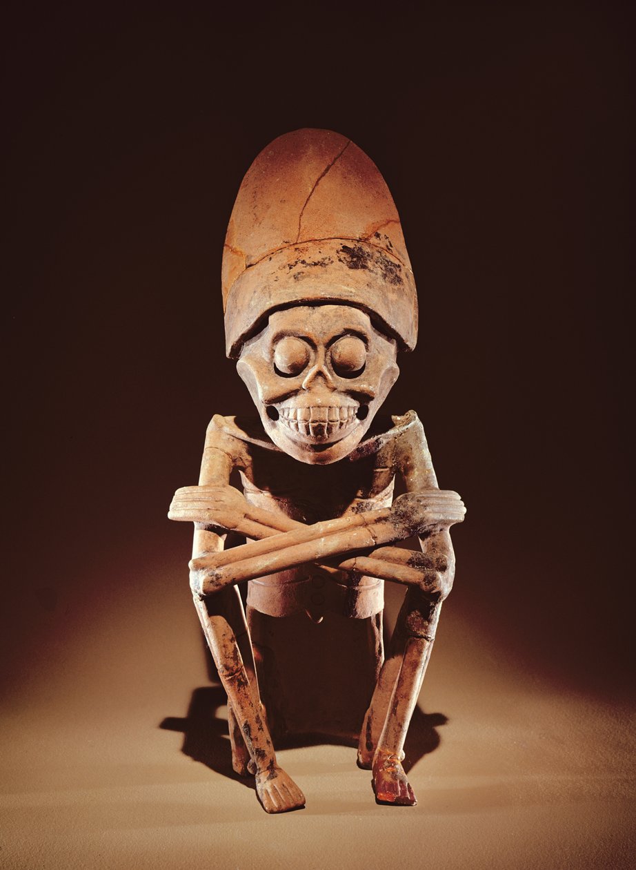 Mictlantecuhtli (Lord of Mictlan) Styl Remojadas, z Los Cerros, Tierra Blanca, Vera Cruz (keramika) od Pre Columbian