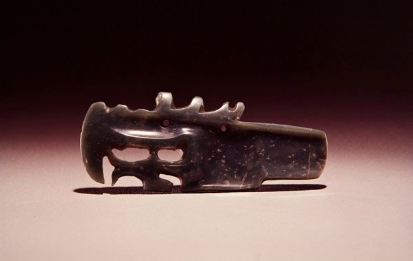 Ptačí příšera, z Guacimo, oblast Linea Vieja (průsvitný modrozelený nefrit) od Pre Columbian Pre Columbian