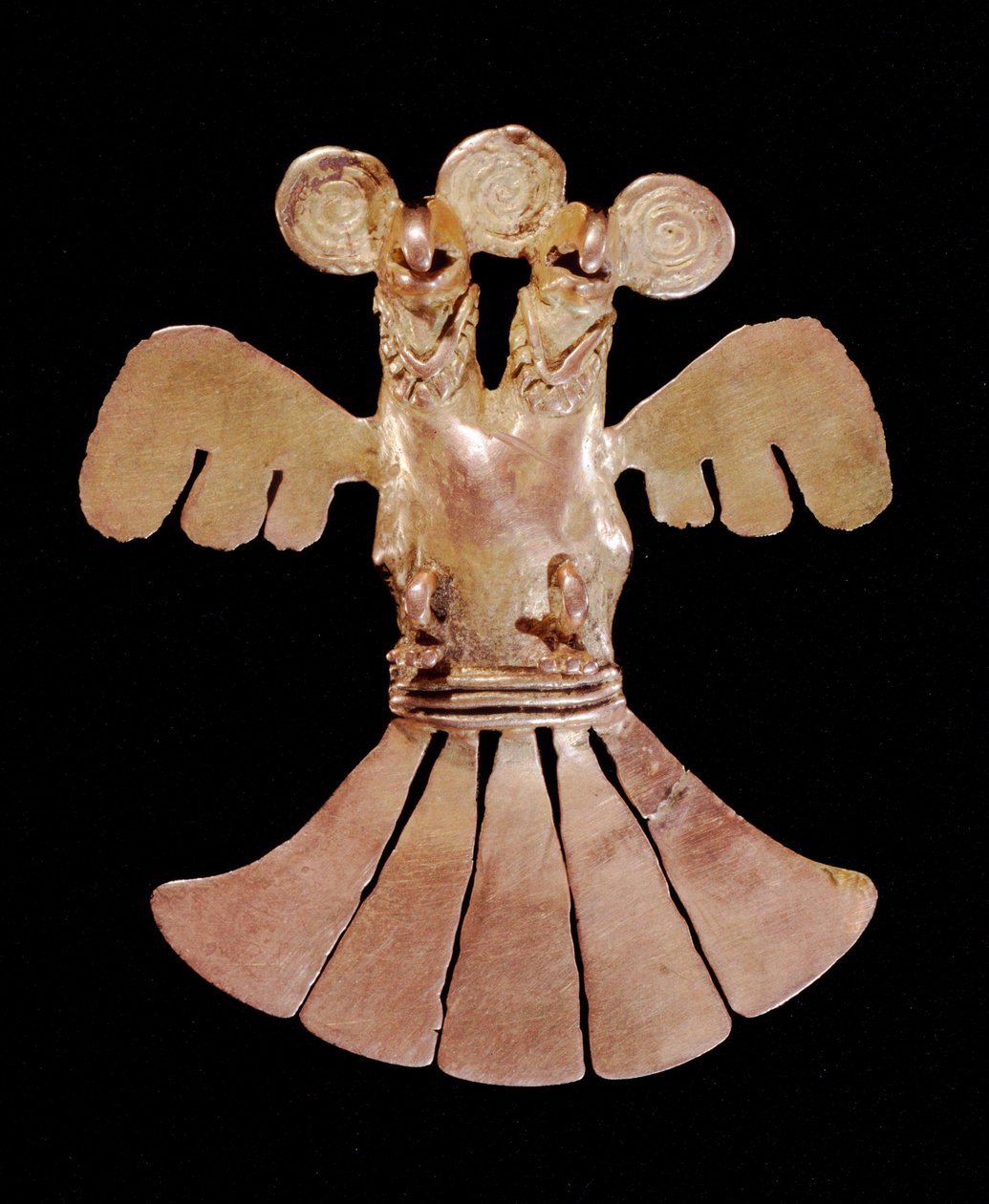 Přívěsek s dvouhlavým orlem, Popayan (700-1500) (zlato) od Pre Columbian Pre Columbian