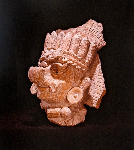 Hlavová část velké urny, Oaxaca (keramická) od Pre Columbian Pre Columbian