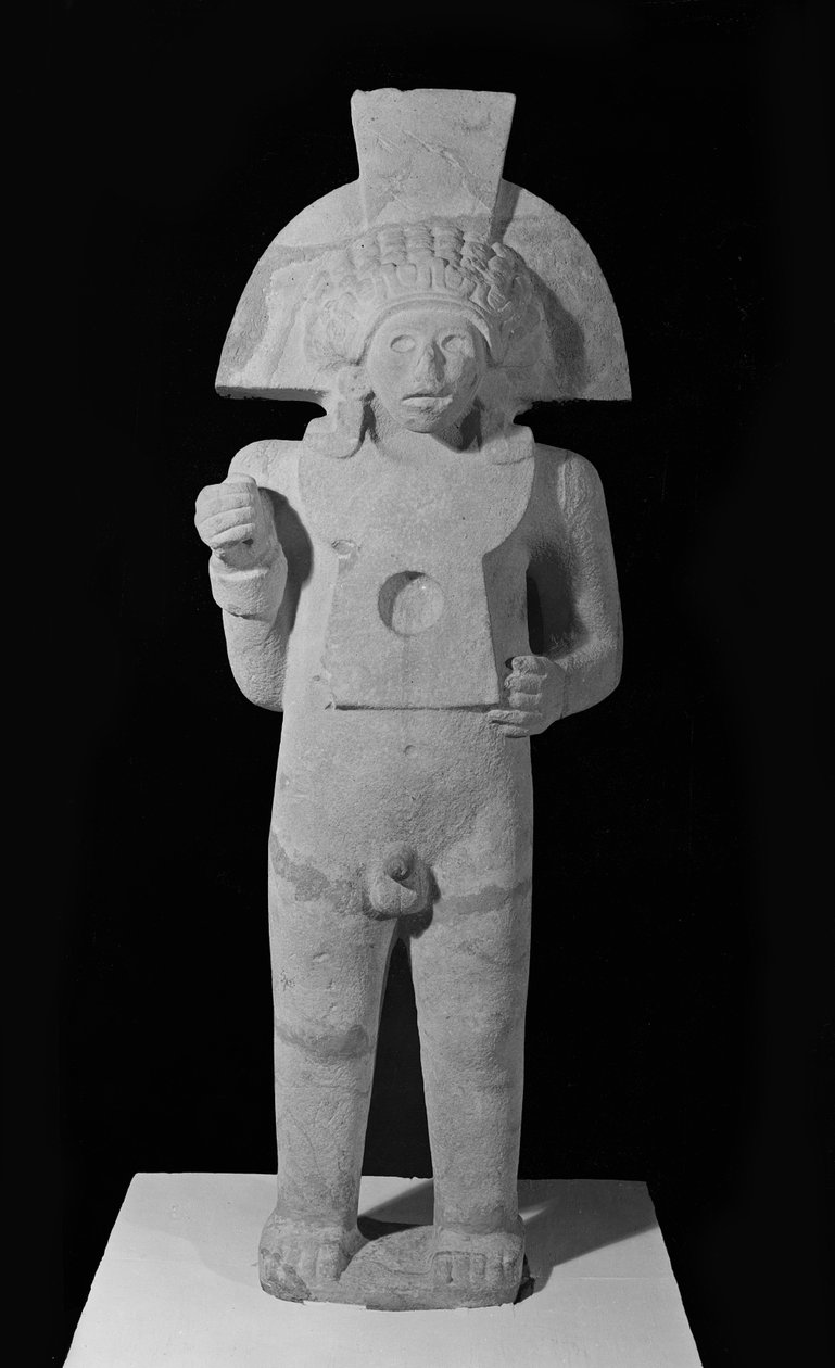 Centeotl, Bůh kukuřice, Huastecan, cca 1000-1250 (vápenec) od Pre Columbian