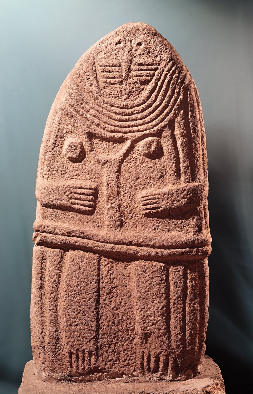 Socha menhiru č. 4, ze Saint-Sernins-sur-Rance, 6000-3500 př.nl (pískovec) od Prehistoric