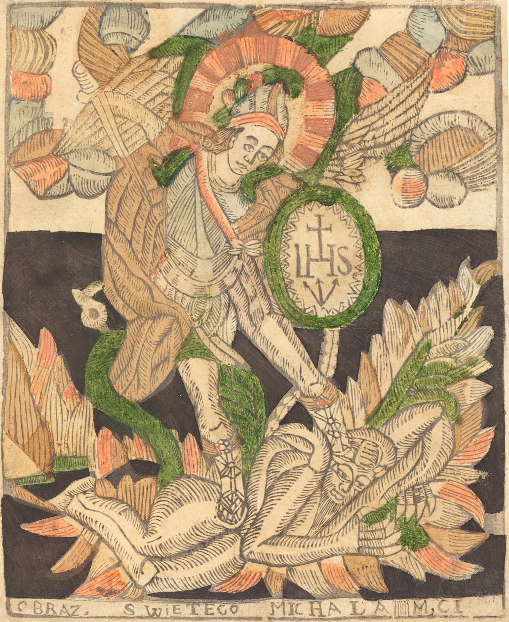 Svatý Michale od Probably German 15th Century