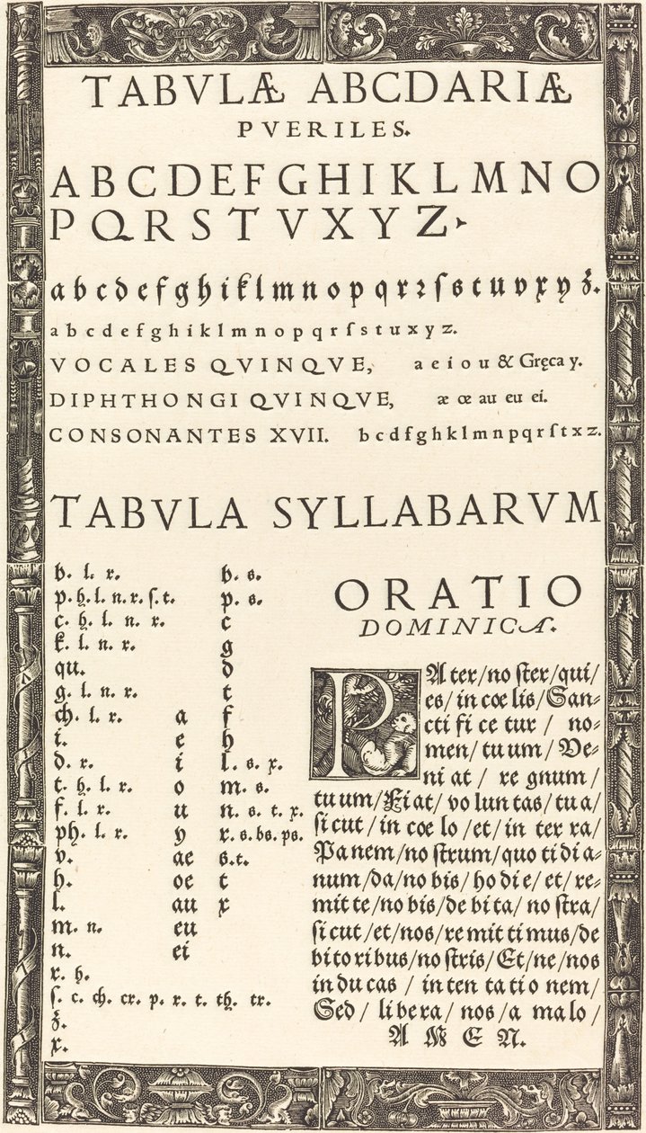Abeceda pro primer od Probably German 16th Century