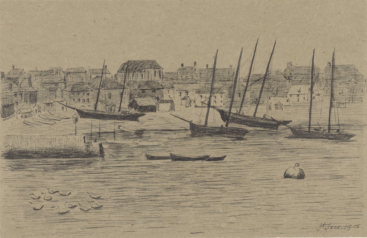 Rybářská vesnice St. Ives od Prosper Alphonse Isaac