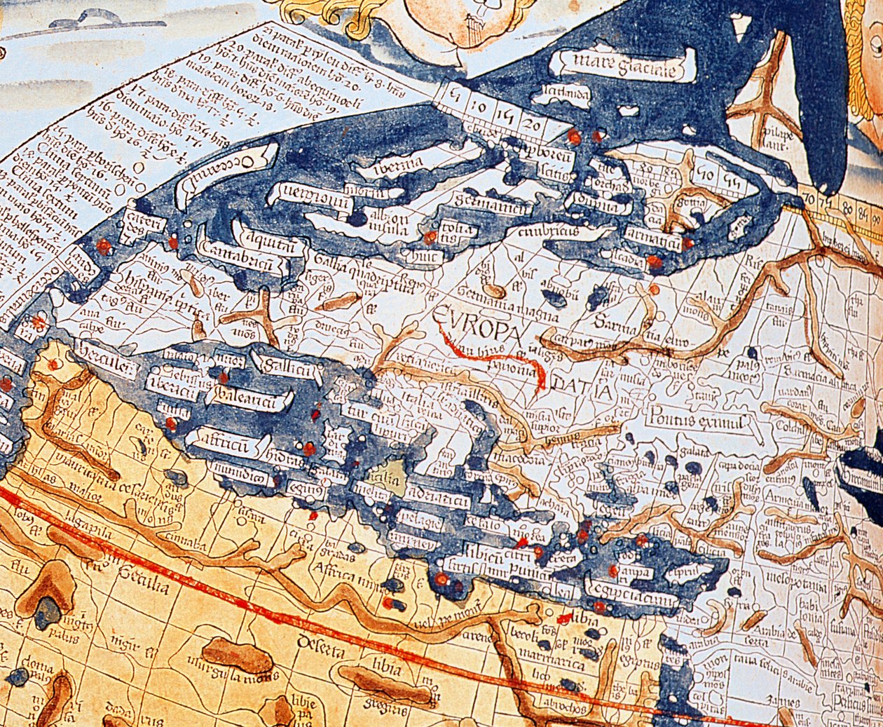 Mapa střední Evropy, 1486 (podrobnosti 157909) od Ptolemy