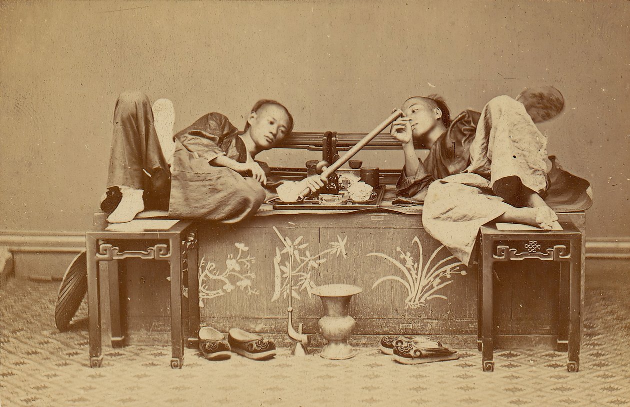 [Kuřáci opia], 70. léta 19. století. od Pun Lun