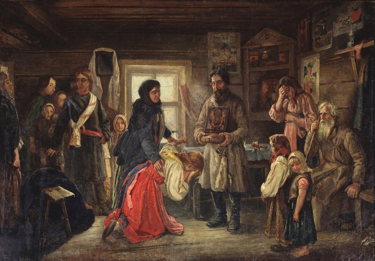 Před svatbou, 1900 od Pyotr Ivanovich Tselebrovski