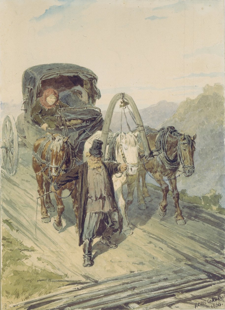 Trojka, 1866 od Pyotr Petrovich Sokolov