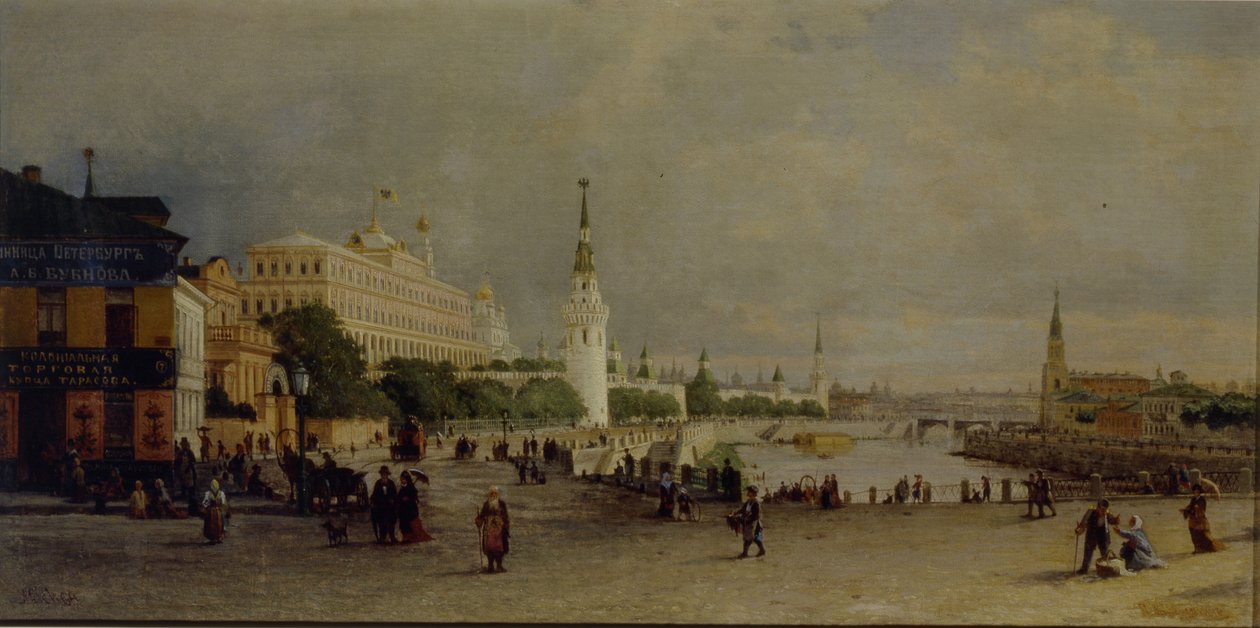 Most Bolshoy Kamenny v Moskvě od Pjotr ​​​​Petrowitsch Wereschtschagin