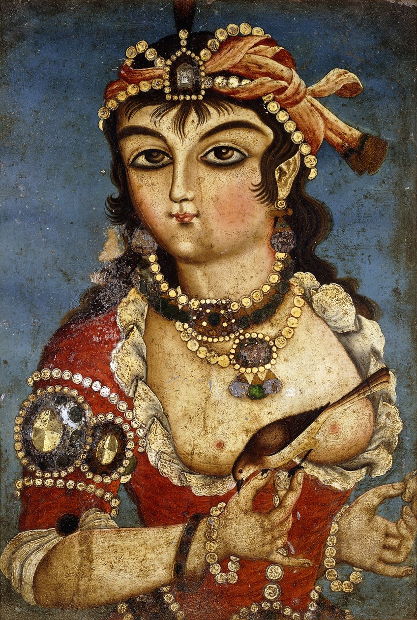 Kurtizána, c. 1830 od Qajar School