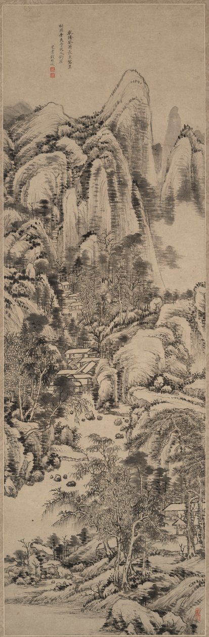 Krajina ve stylu Huang Gongwang od Qian Weicheng