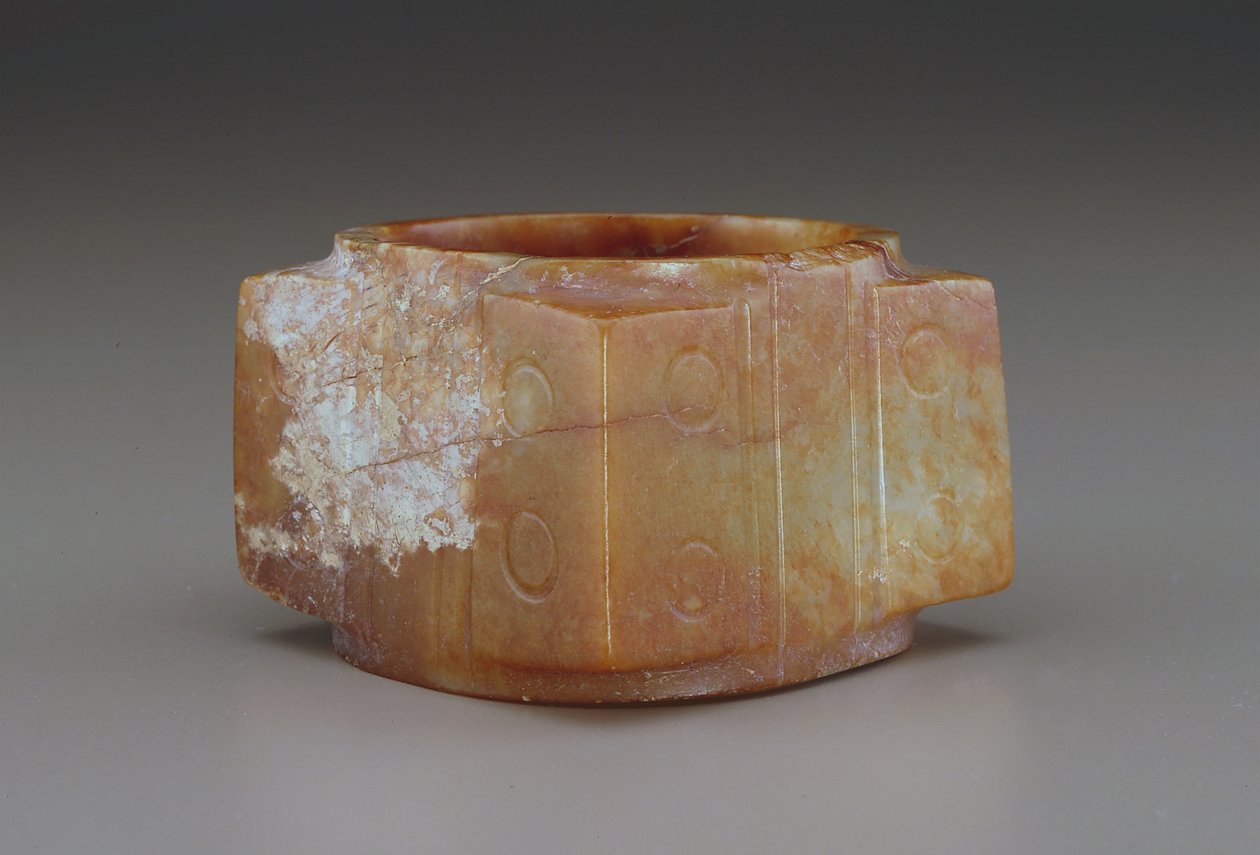 Cong (nefrit (nefrit)) od Qing Dynasty Chinese School