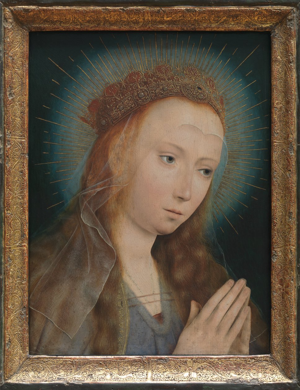Panna při modlitbě od Quentin Massys or Matsys