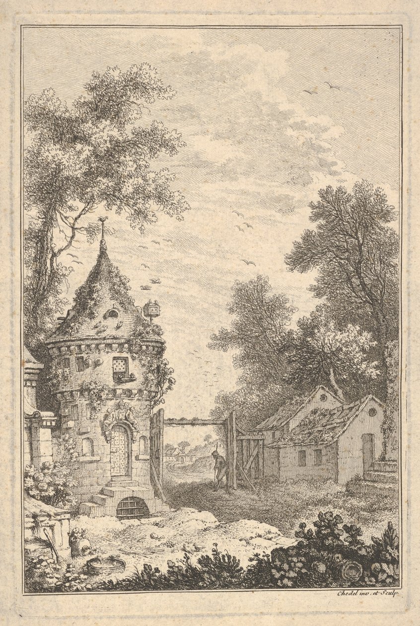 Garden Scene.n.d. od Quentin Pierre Chedel