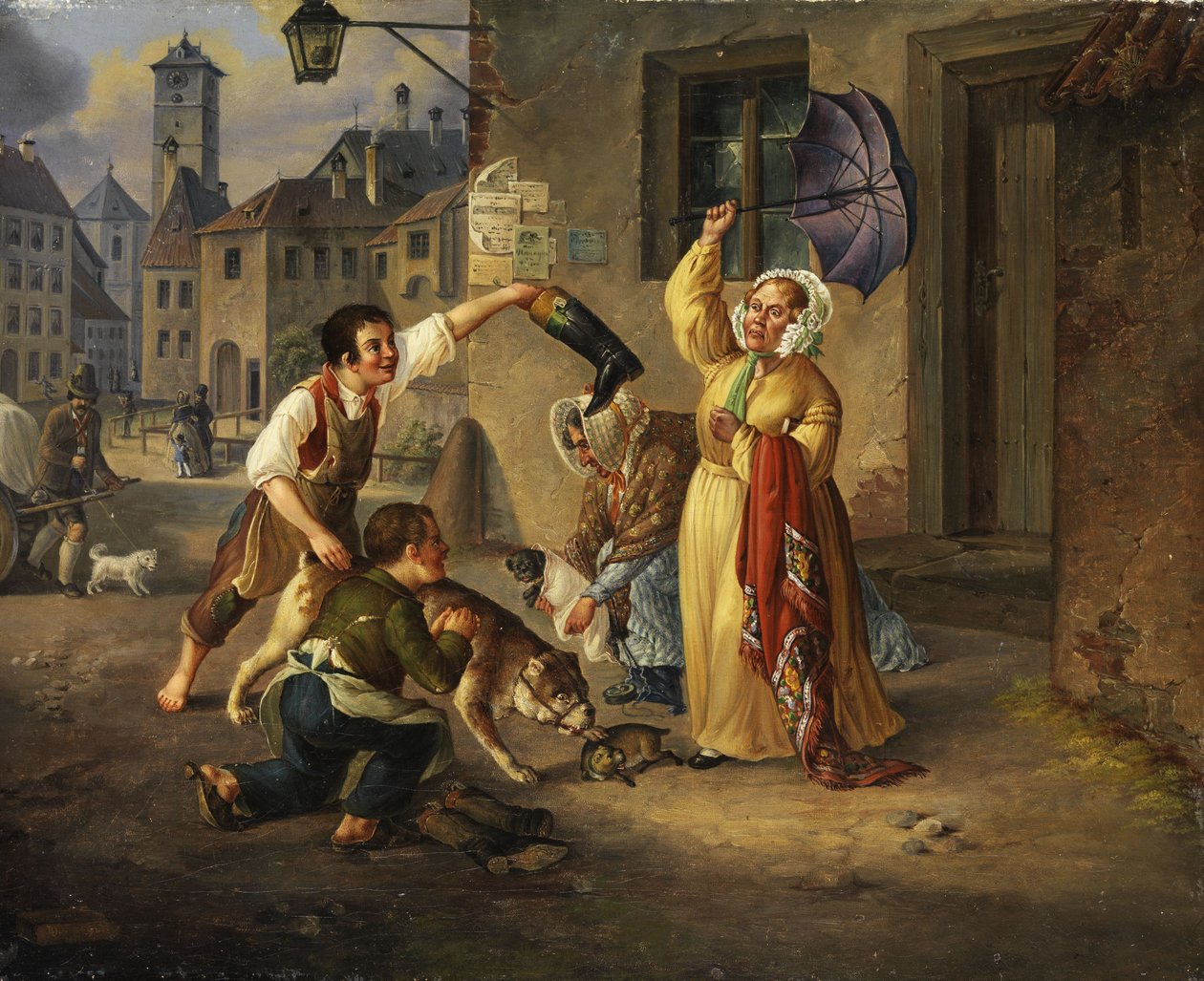 Mnichovská scéna se psy od R. Ostermayer